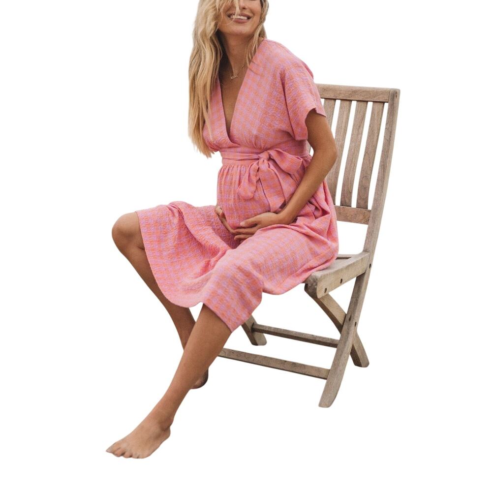 Hatch Textured Sunrise Gingham Carolina Dress Size 2